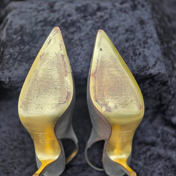 Nina Ireland GS, Bronze Glimmer Slingback Pumps - Picture 9 of 11